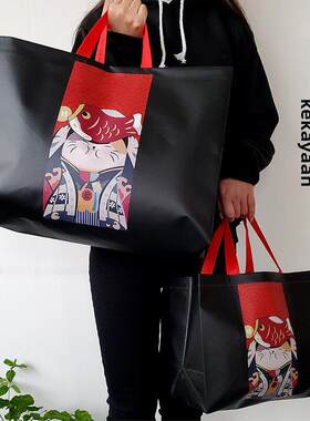 女服装店手提袋无纺布袋餐饮牛皮纸袋加大加厚防水袋环保袋子兜子