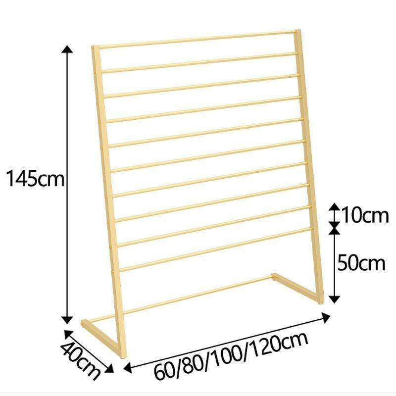 服装店裤子西裤展示架挂皮带领带收纳架丝巾围巾布料浴巾落地架子