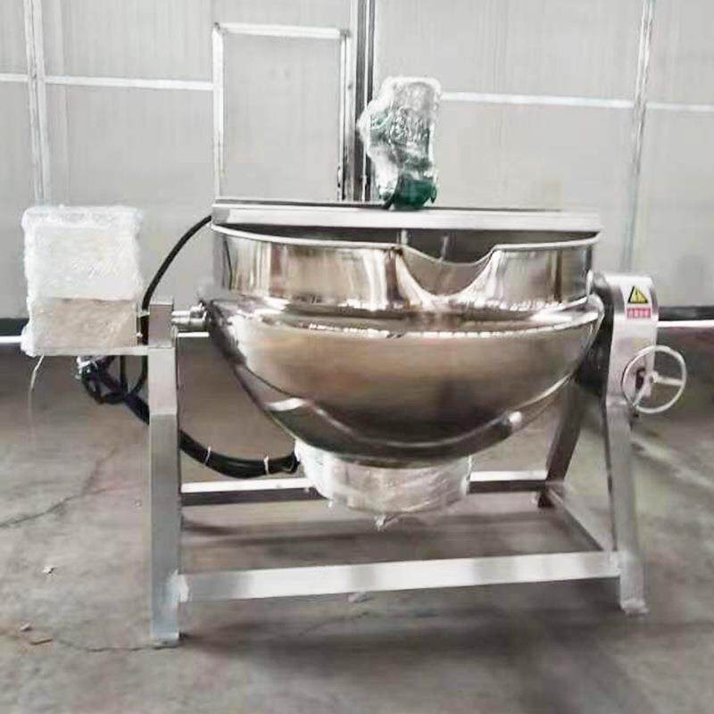 厂家直售卤煮夹层锅可倾斜式搅拌熬糖锅不粘底不脱层电加热夹层锅