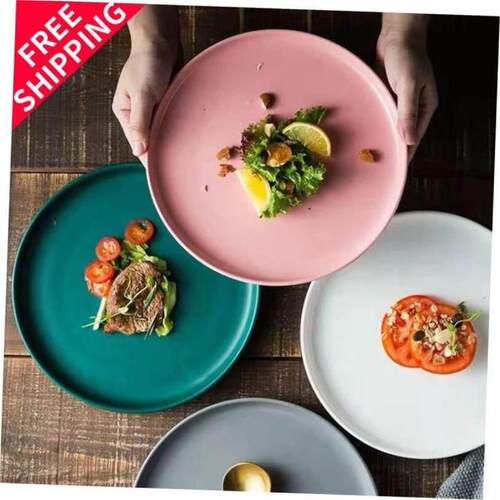 dinner plates ceramic steak plate dishes 西餐盘 western food
