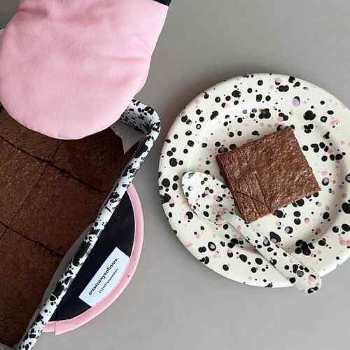 正品授权Crow Canyon韩国新品黑粉色搪瓷燕麦酸奶碗马克杯小方盘