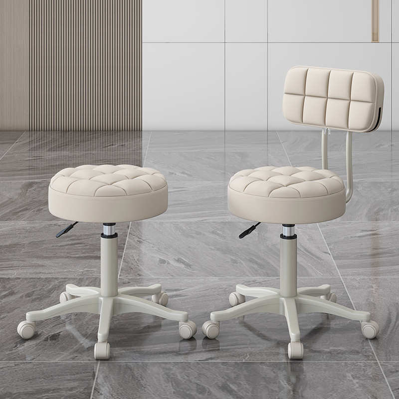 美容凳子滑轮美甲化妆酒吧圆凳发廊大工凳理发店家用旋转升降椅子