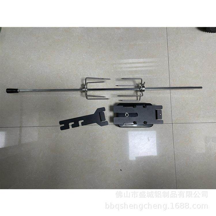 BBQ户外烧烤配件304不锈钢烧烤鸡叉电动旋转烤鸡支架食品级烧烤叉