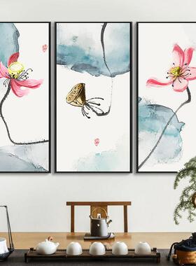 必画新中式装饰画中国风客厅挂画沙发背景壁画中式酒店墙壁装饰