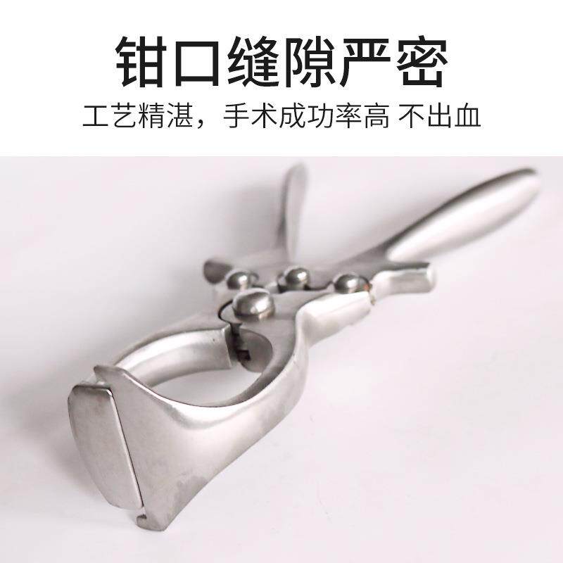 不工锈钢猪用不锈钳钢无血阉去势钳割骟YLF猪具小动物去势夹蛋钳
