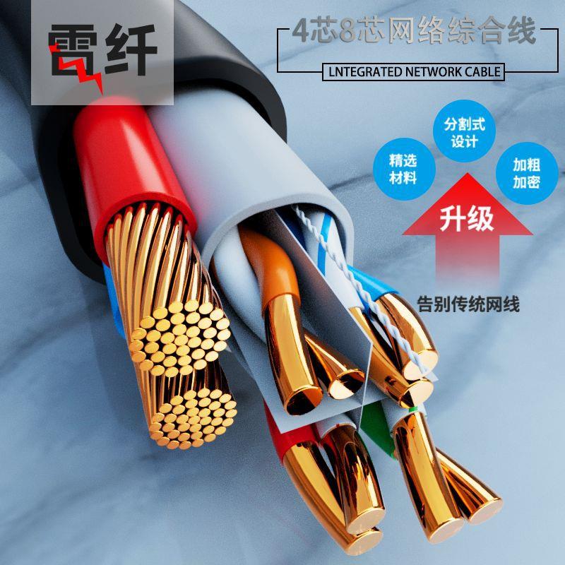 纯无氧铜网络监室控合PCY线8+2外网线综带电源体线厂家一双屏蔽