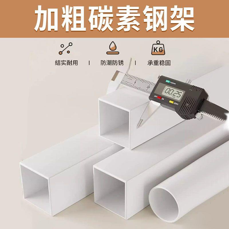 #挂衣架落地卧室家用易YII防尘衣架柜开帽放式衣钢木组合收纳简衣