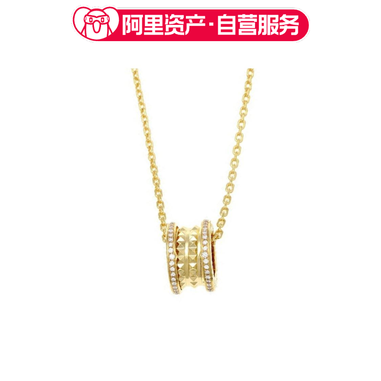BVLGARI宝格丽B.Zero1项链系列休闲时尚饰钉镶钻项链