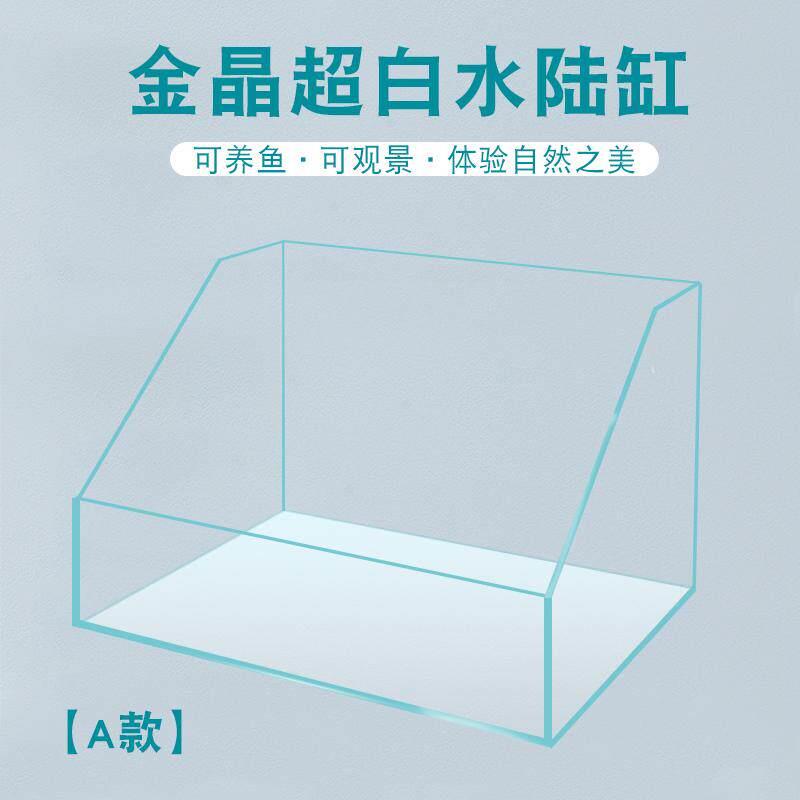 超白水陆鱼缸植物造景缸微景观斜口造景缸乌龟缸两栖生态缸雨林缸