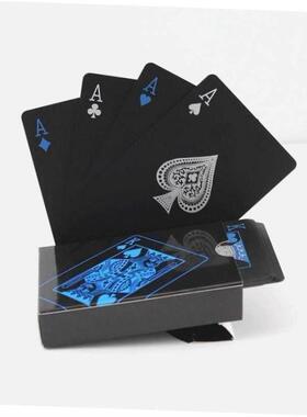 Quality Plastic PVC Poker Waterproof Black Playing Cards Cre