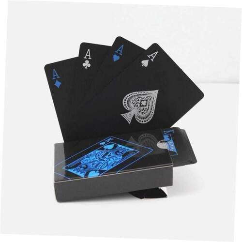 Quality Plastic PVC Poker Waterproof Black Playing Cards Cre