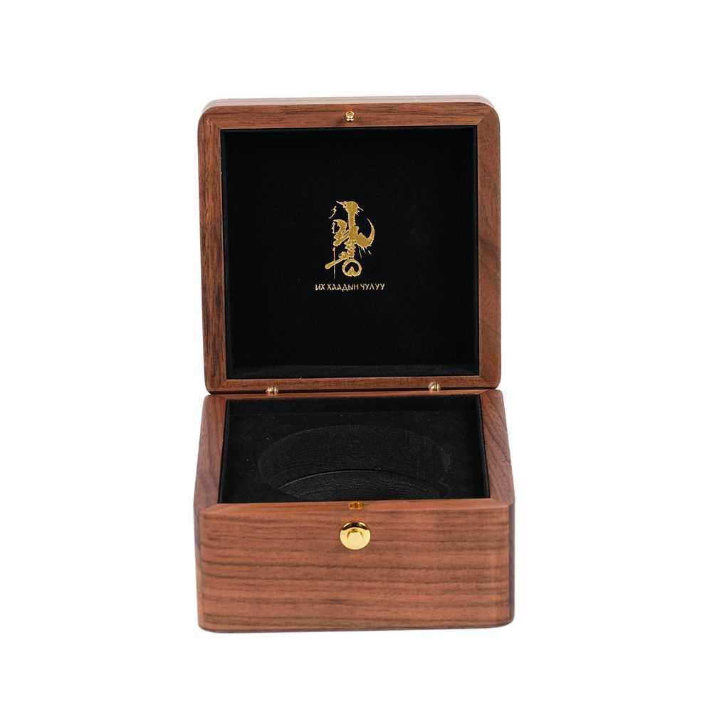 礼品木盒胡桃木哑光方形木盒金碗包装盒烫金木盒商务礼品包装盒