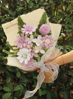 成品钩织花束高级感中高考生日礼物送女生闺蜜针织手工编织花束