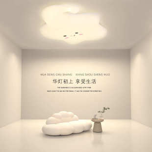 创意星星吸顶灯可爱睡帽造型卡通灯光柔和浪漫温馨卧室灯 儿童个性