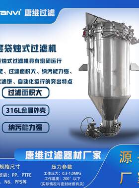 不锈钢精密烛式固液分离过滤器滤饼脱水过滤机大流量保安过滤器