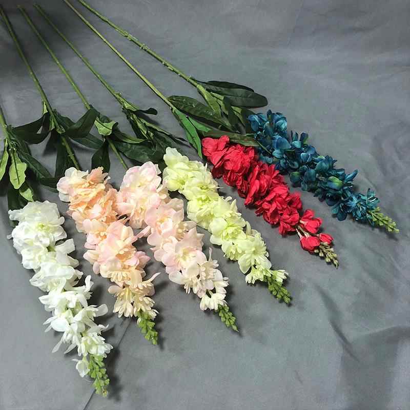 家居仿真花紫罗飞燕草婚庆婚礼绢花仿真风信子花艺插花影楼假花