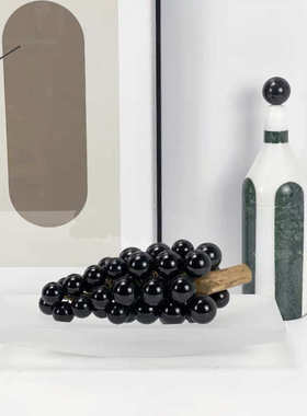 欧式创意现代酒店简约时尚工艺品玻璃葡萄家居饰品样板房摆件