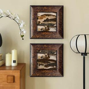 562廊壁 饰画高级感小众复古老钱书房走B 风法式 中古风客厅玄关装