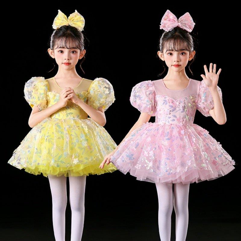 六一儿童蓬蓬裙演出服幼儿园舞蹈公主裙女童纱裙可爱舞台表演服装
