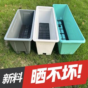 高架桥花箱长方形塑料大花盆工程不锈钢玻璃天桥PP户外室外挂道路