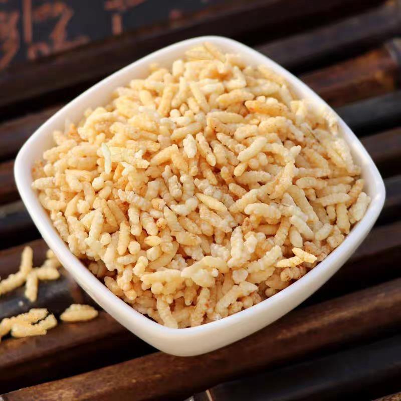 原味糯米炒米农家手工炒米咸味炒米桶装老鸡汤泡炒米零食籼米炒米
