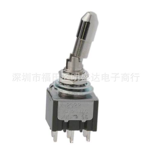 NKK进口钮子开关M-2022L 微型摇头开关M-2022LL4W01 锁存DPDT 6A