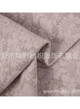 提花雨露天厂家 棉 棉亚麻全花面料直供剪花  民族风格人丝