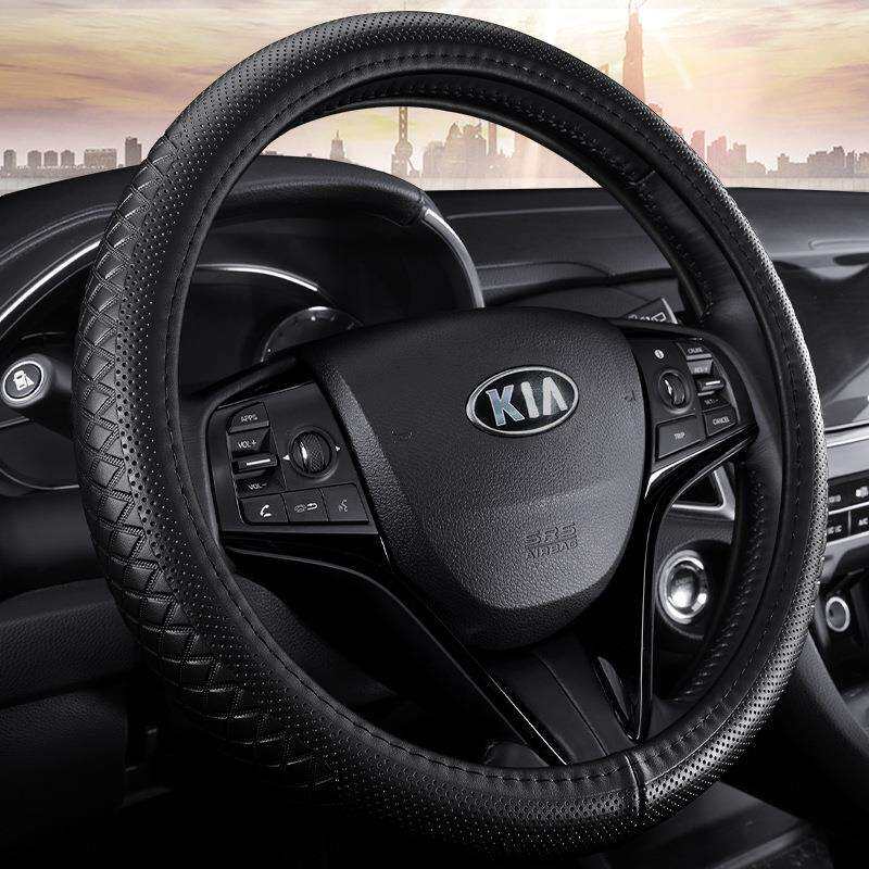 适用2019款起亚K2KX3K4Kx5狮跑智跑赛拉图福瑞迪真皮汽车方向盘套