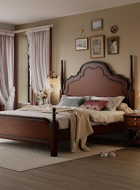 823法式复古实木床主卧简双人大床米1米8约现代式美轻奢15公主安