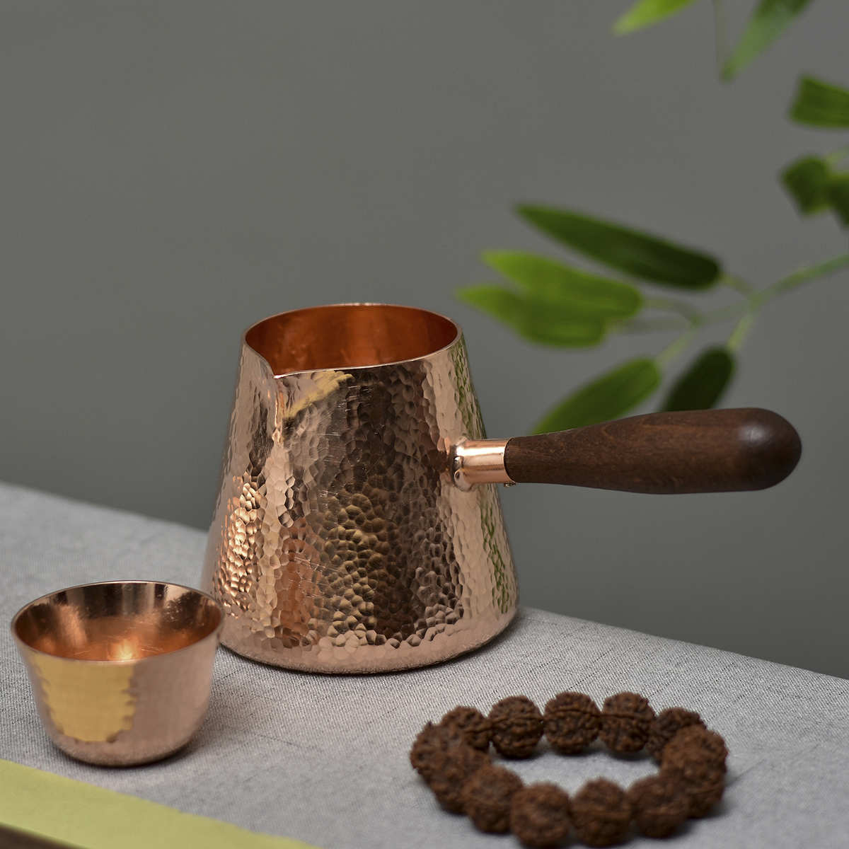 纯铜手工功夫茶具 加厚紫铜分茶器公道杯