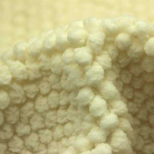 提花宝宝绒服装家纺面料纬编菠萝格玉米粒绒提花梳棉绒舒棉绒布料