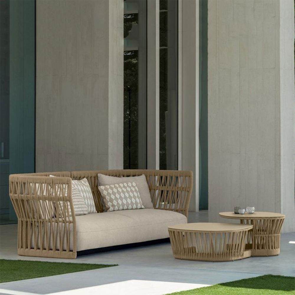 北欧户外藤编沙发室外阳台民宿露天庭院别墅花园休闲单人藤椅家具