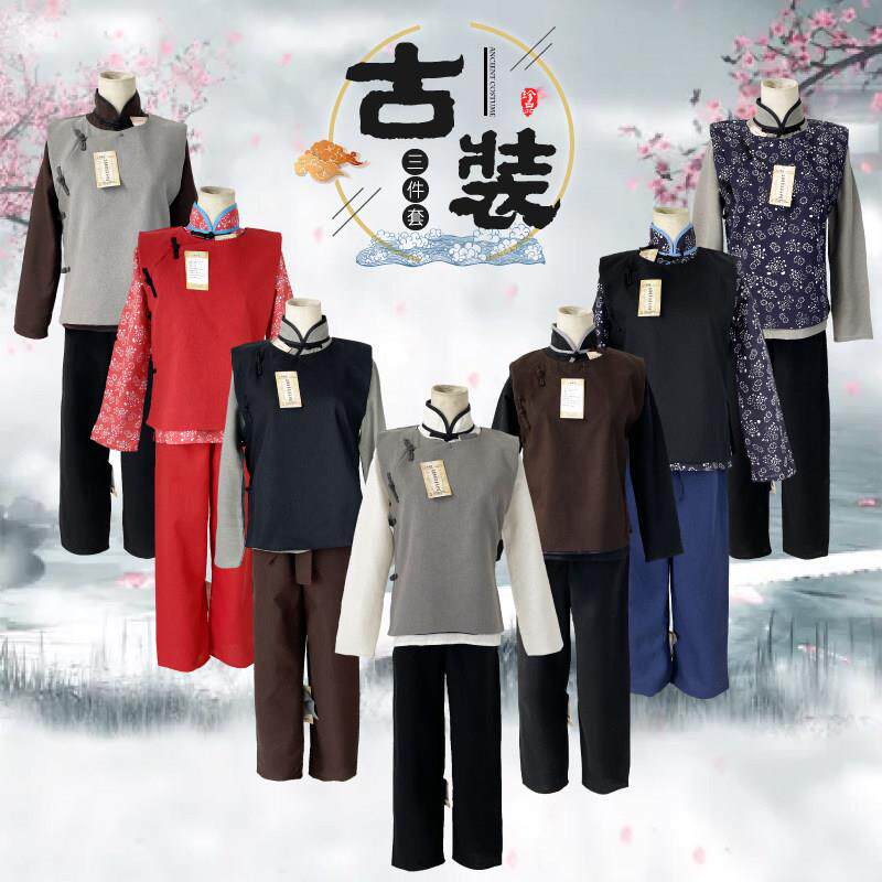 古装村姑服装民国马褂女汉服古代农村平民百姓老妇人演出服丫鬟装