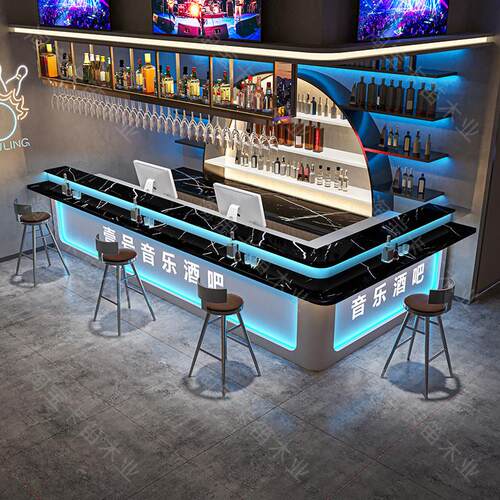 工业风现代酒吧吧台餐厅咖啡店前台酒馆烧烤店收银台台球厅接待台