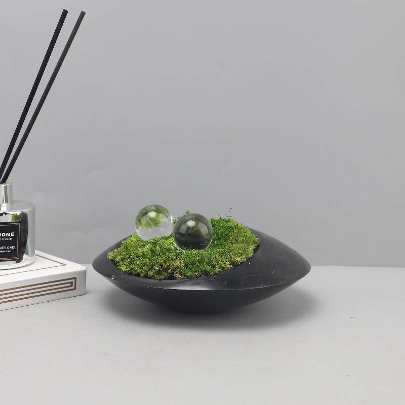 北欧创意绿色植物永生苔藓景盆售楼部客厅酒店样板房软装家居饰品