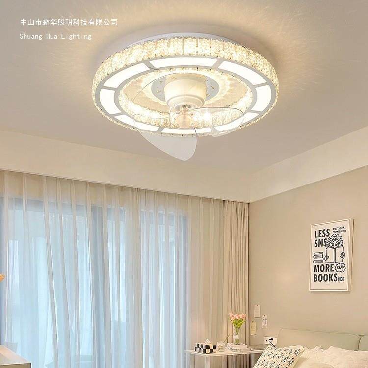 现代轻奢摇头风扇灯全光谱护眼吸顶灯360度摇头静音led餐厅卧室灯