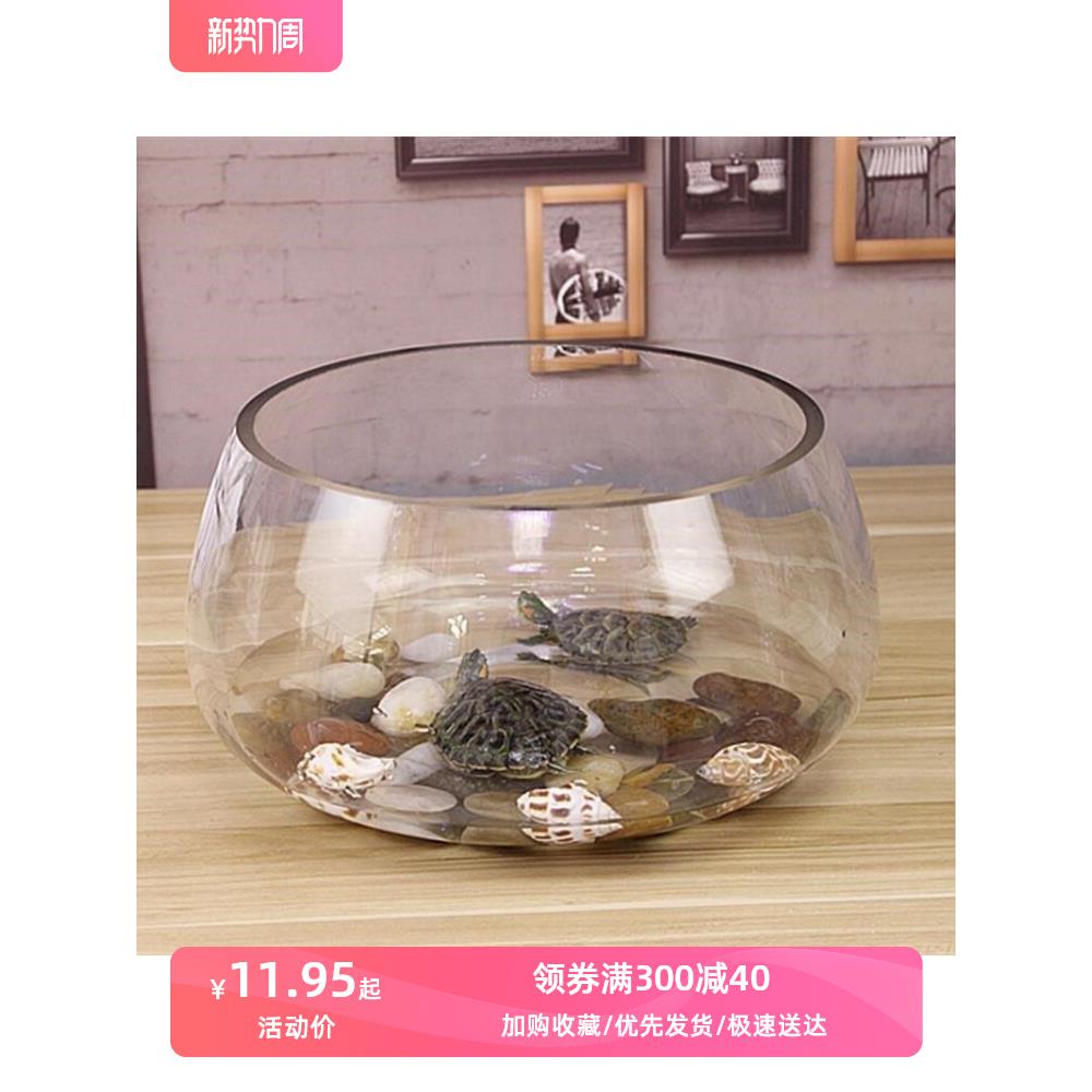 养小龟的专用缸养龟箱乌龟缸家用小型创意鱼缸客厅养鱼玻璃缸容器