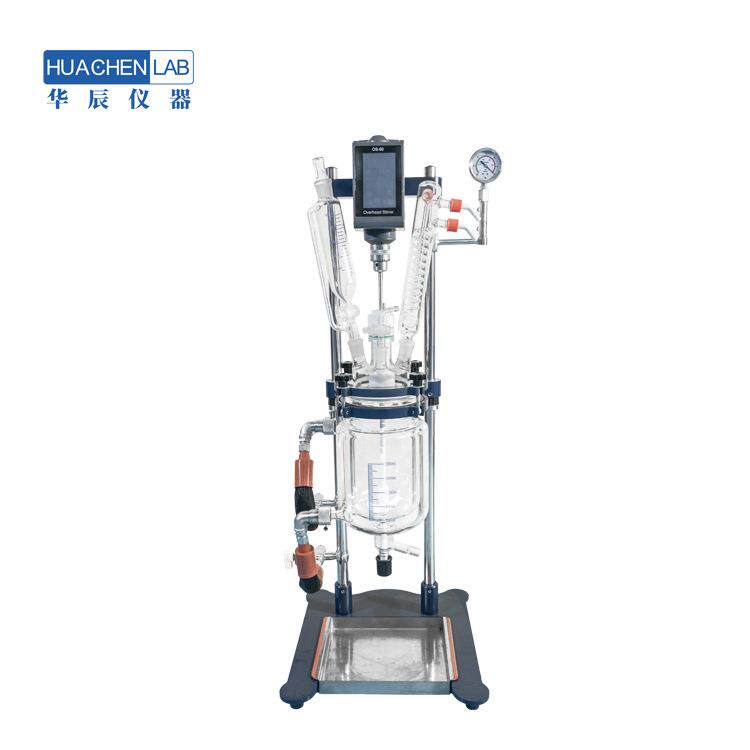 变速调频水油两用气密性强可定时搅拌小型SC-2L桌面式玻璃反应釜