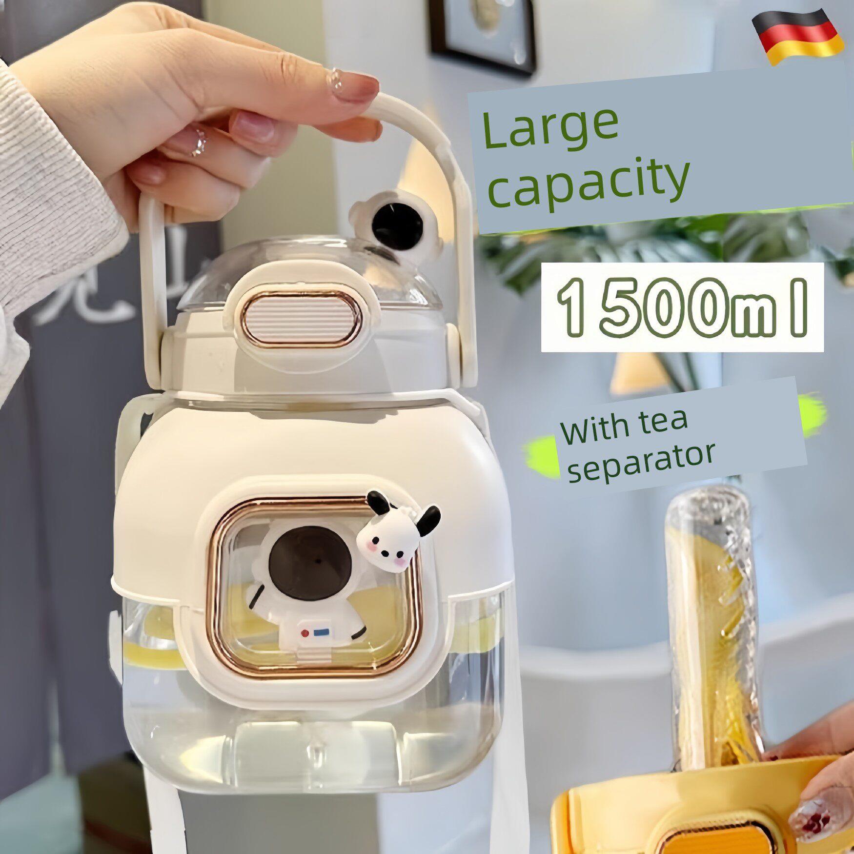 德国女用大肚杯2025新型吸管茶隔板高颜值大容量吨桶耐高温成人杯