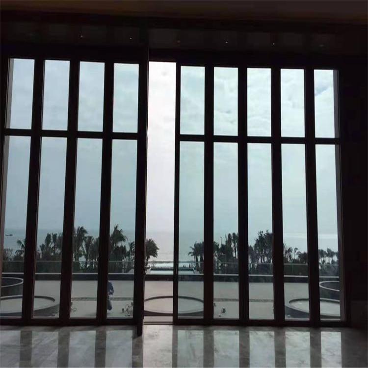 酒店铝合金折叠门断桥大防夹手双门室内隔音门隔音升级断桥铝合金