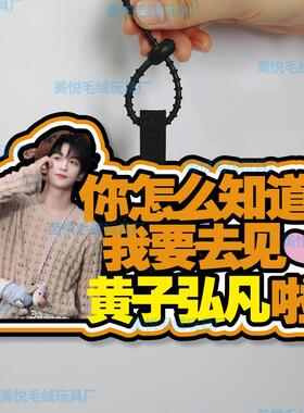 你怎么知道我要去看黄子弘凡演唱会不织布挂件定制应援包包挂饰