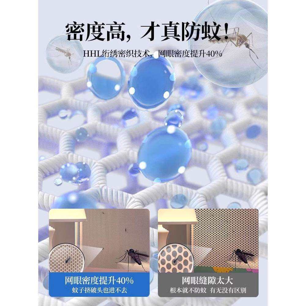 防摔蚊帐单帐纱不带支架家用卧室1.8米x2.0米婴儿防止掉床蚊帐1.5
