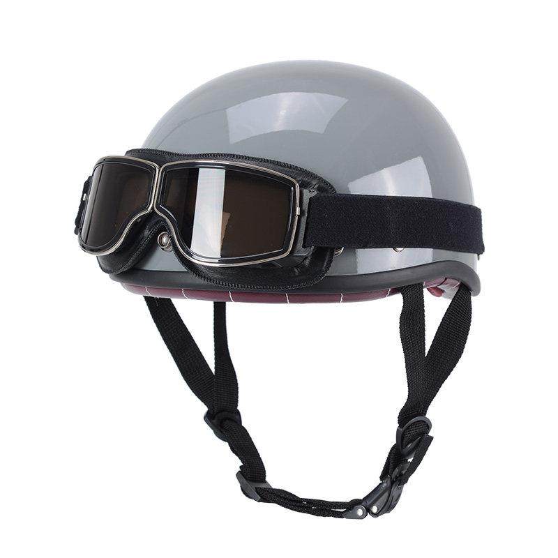 高档古盔半3c巡复航摩托车头盔男夏季安全女电动车安帽全盔轻便盔