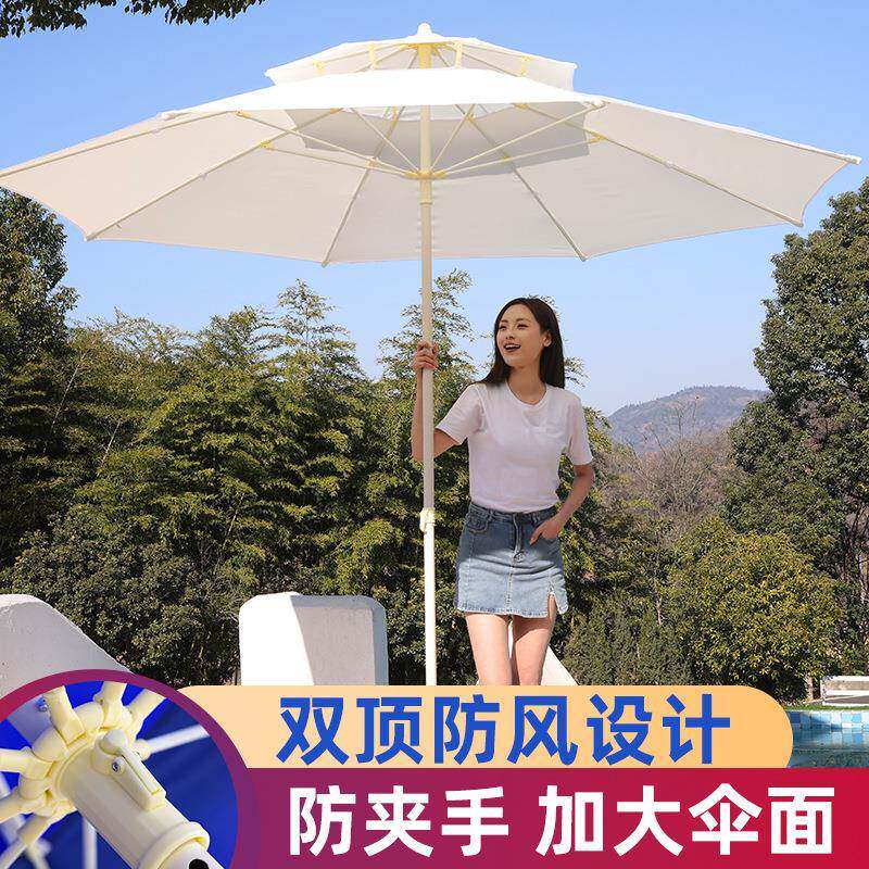 庭院伞太阳伞遮阳伞大雨伞超大户外商用摆摊伞广告伞中柱圆伞雨棚