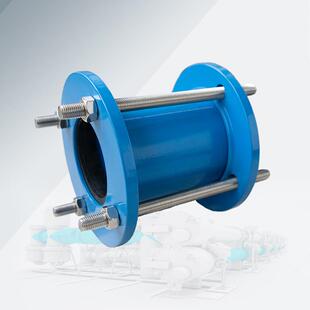 伸缩接头DN300船舶管道PN10承插伸缩器 球墨铸铁管适配器压盖式