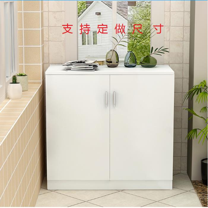 定做阳台收纳柜窗台收纳柜防晒鞋柜简易飘窗柜矮柜带门小柜子