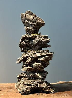 陶瓷实心黑尾大勾鱼转圈摆件鱼缸造景装饰仿青龙石造景沉水布景