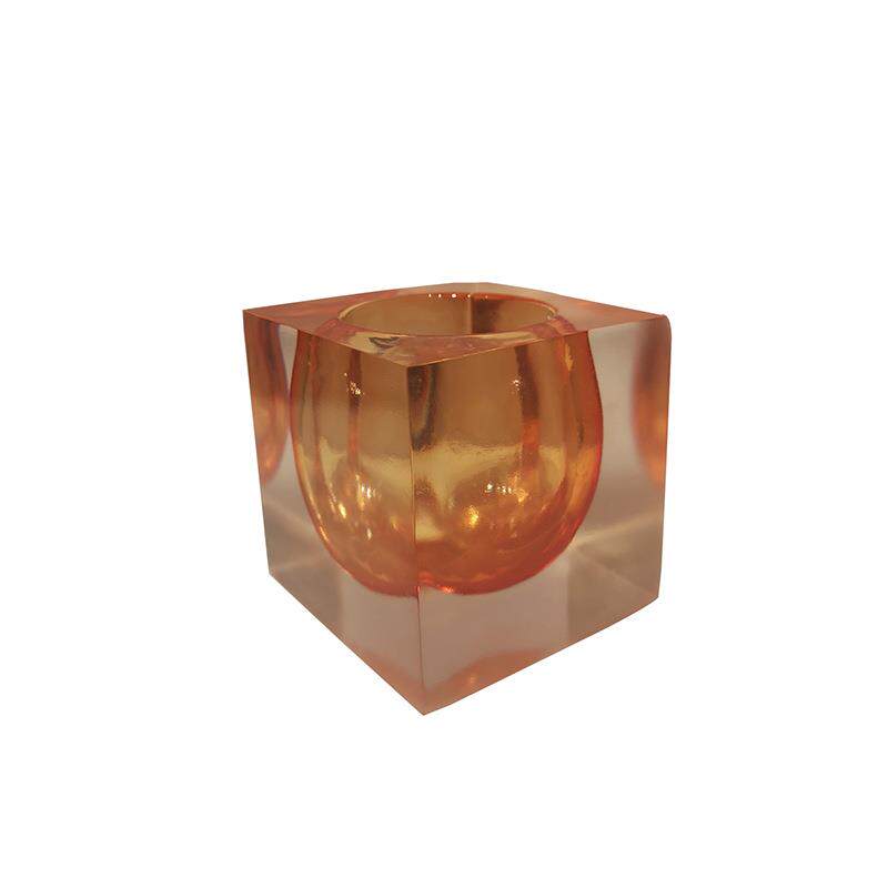 北欧简约透明树脂笔筒摆件可用来储水小花器书桌办公室装饰品摆件