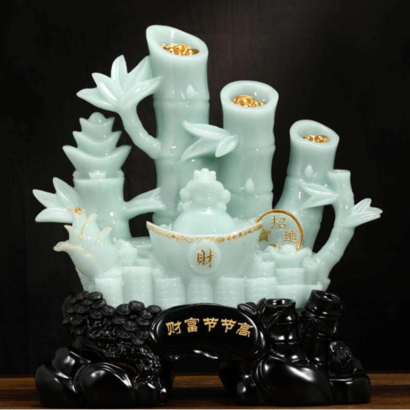 节节高竹子树脂工艺品摆件家居电视柜办公室摆设装饰品创意新颖