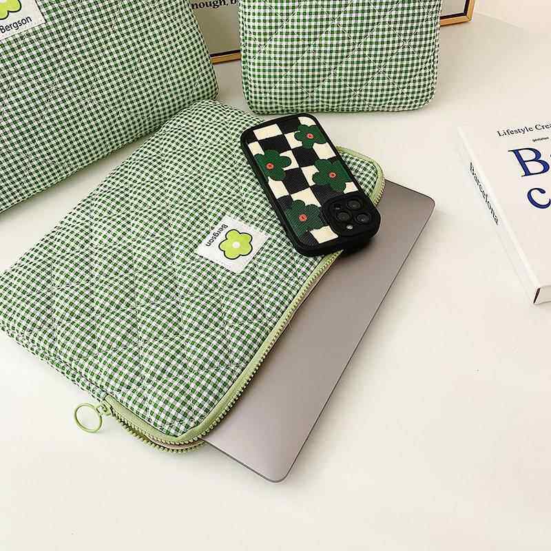 小清新格纹ipadpro内胆包 11寸平板保护包13寸14笔记本电脑收纳包